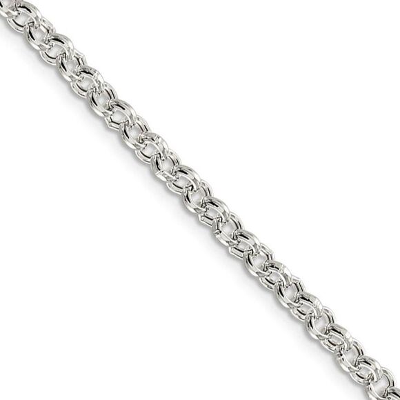 4.25mm, Sterling Silver, Hollow Rolo Chain Necklace, 16 Inch - Picture 1 of 8